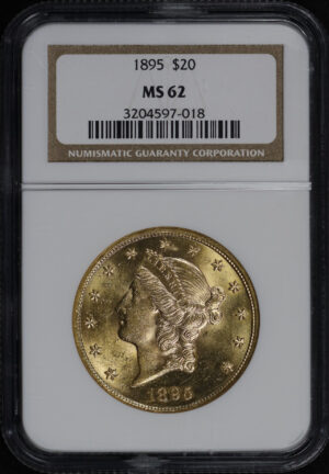 Obverse of this 1895 Liberty Head $20 Type 3 NGC MS-62