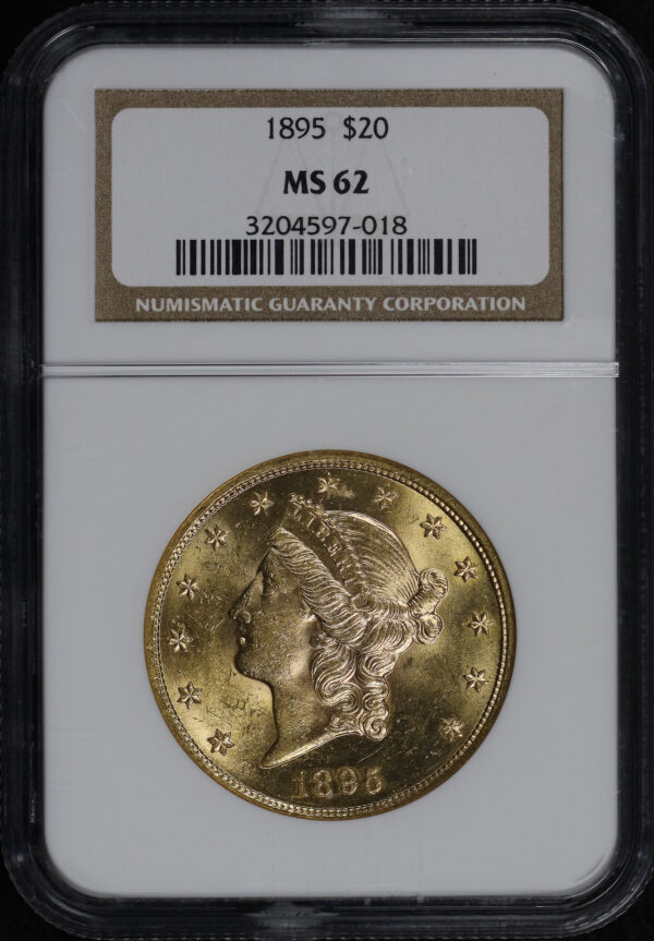 Obverse of this 1895 Liberty Head $20 Type 3 NGC MS-62