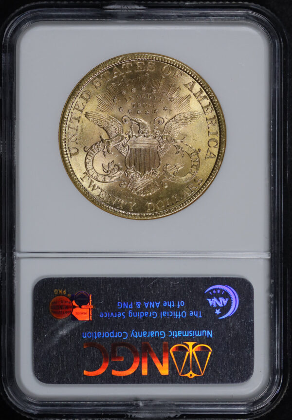 Reverse of this 1895 Liberty Head $20 NGC MS-62
