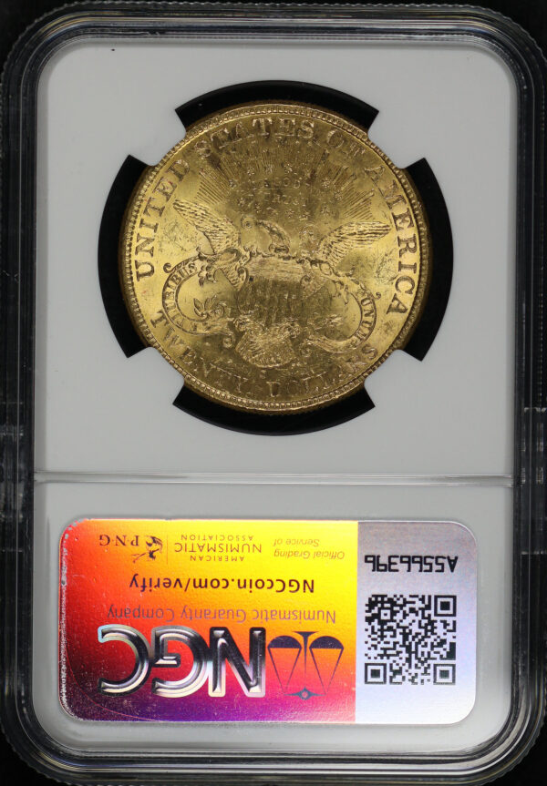 Reverse of this 1897-S Liberty Head $20 Type 3 NGC MS-61