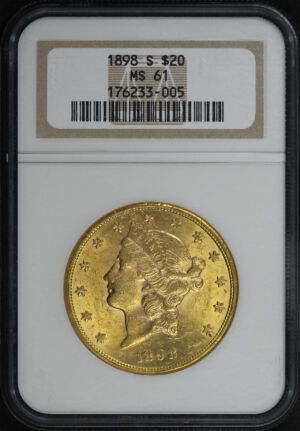 Obverse of this 1898-S Liberty Head $20 Type 3 NGC MS-61