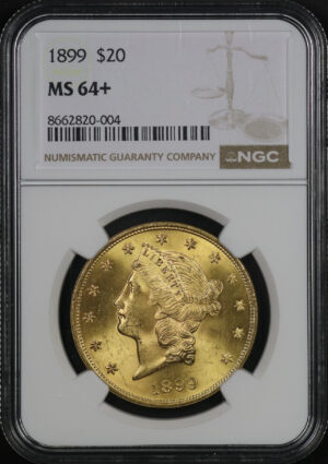 Obverse of this 1899 Liberty Head $20 Type 3 NGC MS-64+