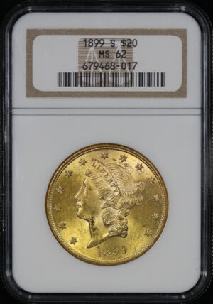 Obverse of this 1899-S Liberty Head $20 Type 3 NGC MS-62