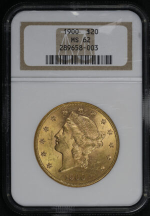 Obverse of this 1900 Liberty Head $20 Type 3 NGC MS-62