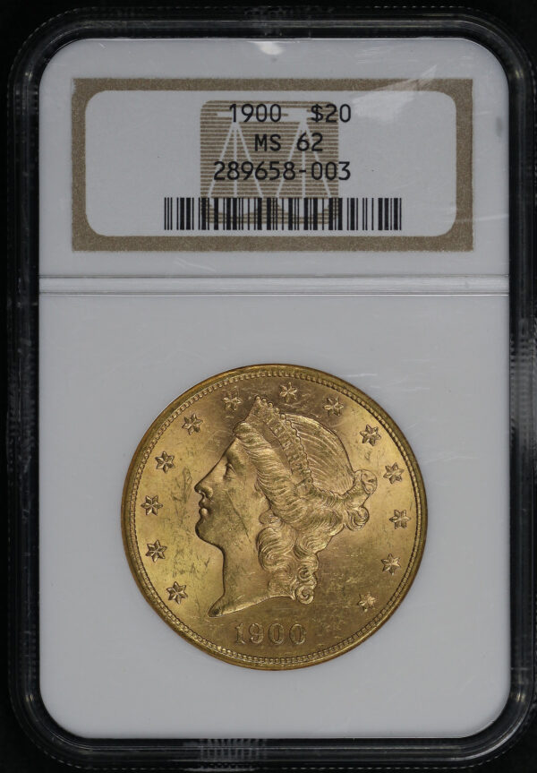 Obverse of this 1900 Liberty Head $20 Type 3 NGC MS-62
