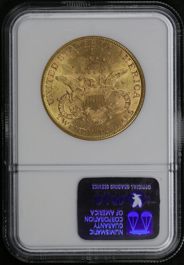 Reverse of this 1900 Liberty Head $20 Type 3 NGC MS-62