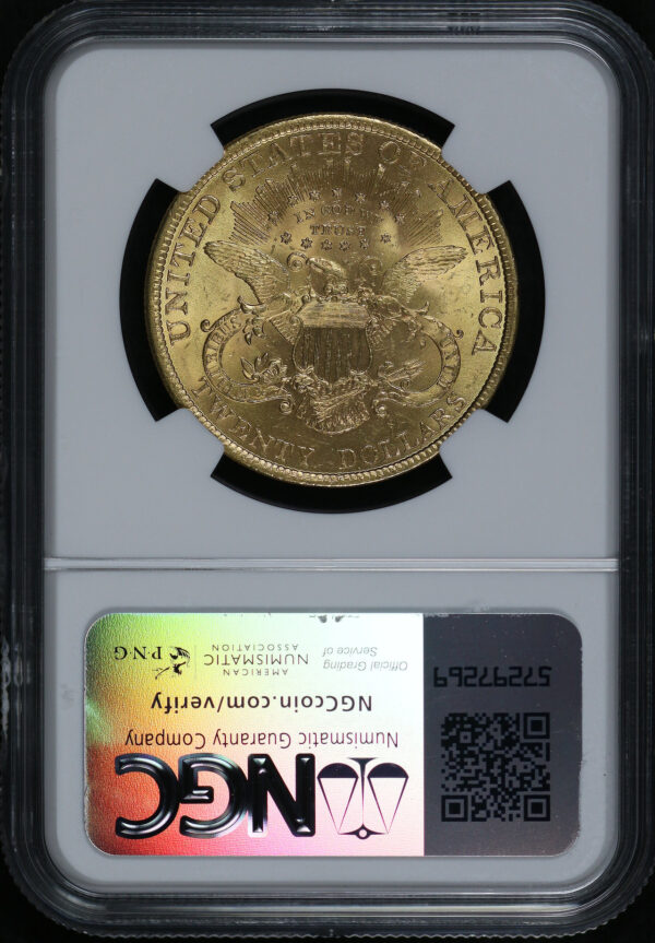 Reverse of this 1900 Liberty Head $20 Type 3 NGC MS-64