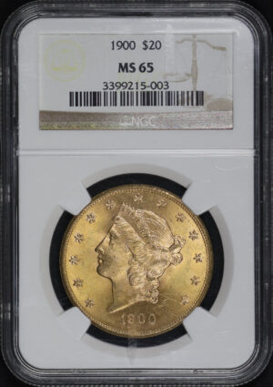 Obverse of this 1900 Liberty Head $20 Type 3 NGC MS-65