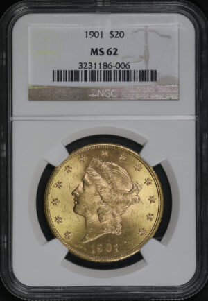 Obverse of this 1901 Liberty Head $20 Type 3 NGC MS-62