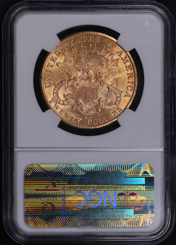 Reverse of this 1902-S Liberty Head $20 Type 3 NGC AU-58 CAC