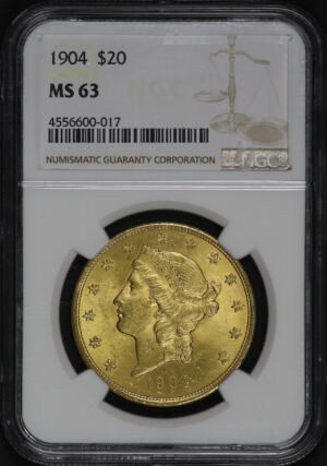 Obverse of this 1904 Liberty Head $20 Type 3 NGC MS-63