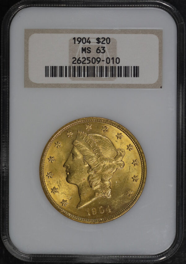 Obverse of this 1904 Liberty Head $20 Type 3 NGC MS-63