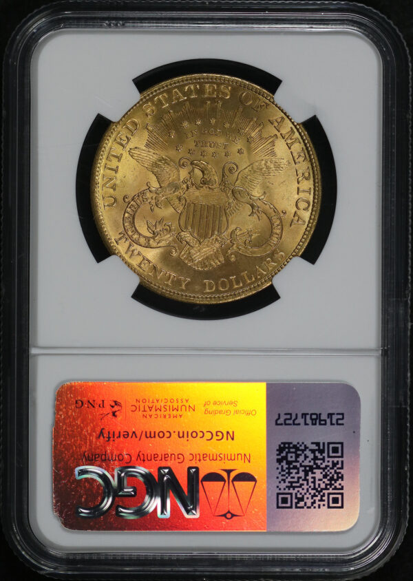 Reverse of this 1904 Liberty Head $20 Type 3 NGC MS-64