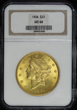 Obverse of this 1904 Liberty Head $20 Type 3 NGC MS-64