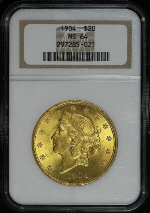 Obverse of this 1904 Liberty Head $20 Type 3 NGC MS-64