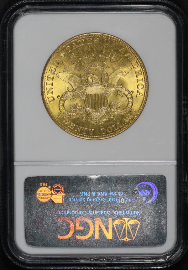 Reverse of this 1904 Liberty Head $20 Type 3 NGC MS-65