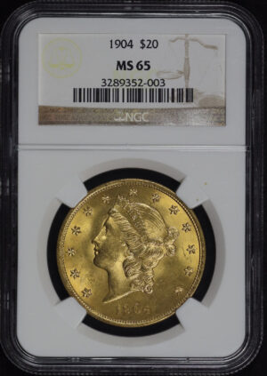 Obverse of this 1904 Liberty Head $20 Type 3 NGC MS-65