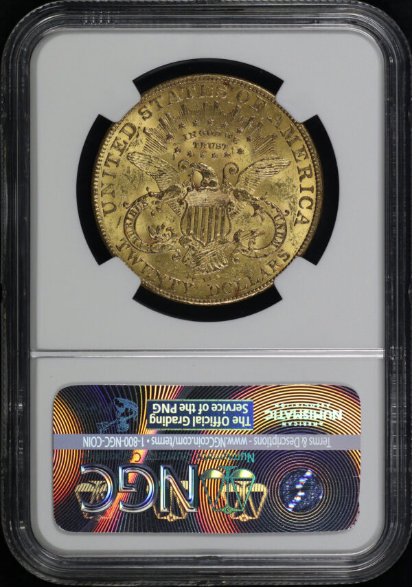 Reverse of this 1905 Liberty Head $20 Type 3 NGC MS-60