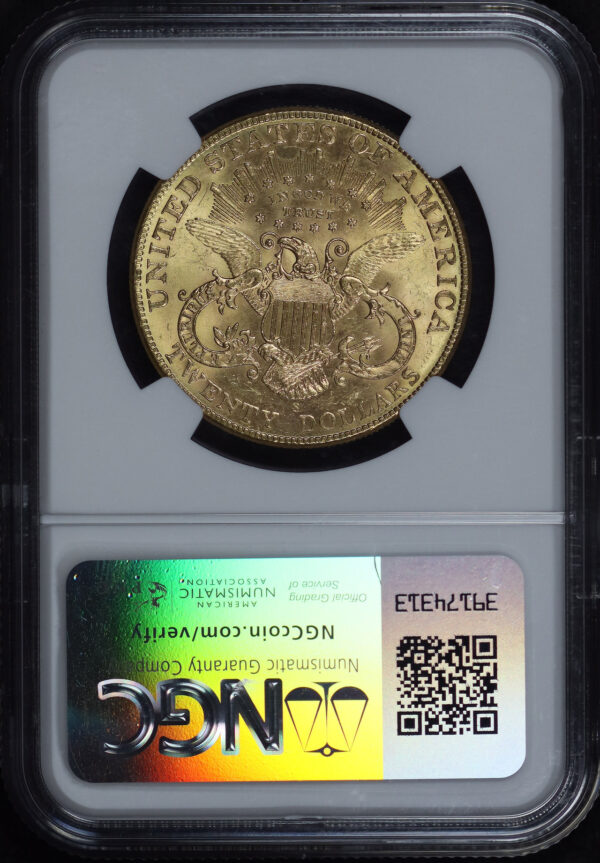 Reverse of this 1906-S Liberty Head $20 Type 3 NGC MS-63