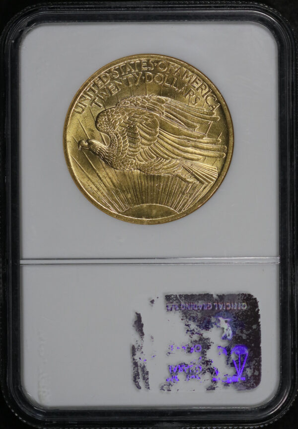 Reverse of this 1907 St. Gaudens $20 NGC MS-62