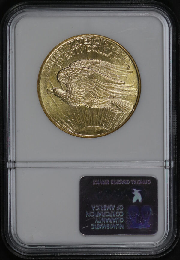 Reverse of this 1908 St. Gaudens $20 No Motto NGC MS-64