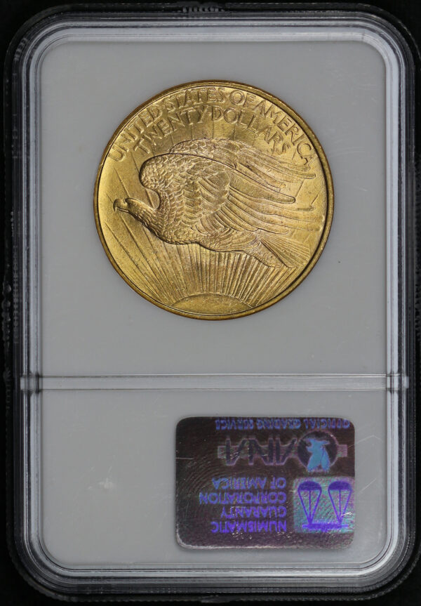 Reverse of this 1908 St. Gaudens $20 No Motto NGC MS-64