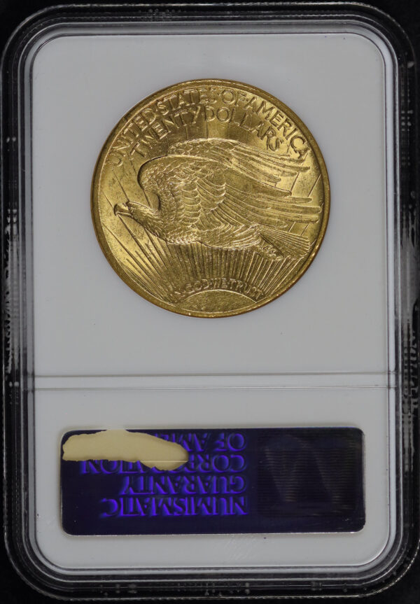 Reverse of this 1909/8 St. Gaudens $20 NGC MS-61