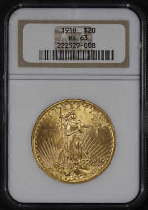 Obverse of this 1910 St. Gaudens $20 NGC MS-63