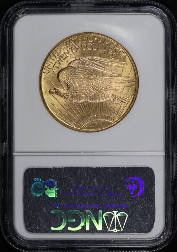 Reverse of this 1911-D St. Gaudens $20 NGC MS-66