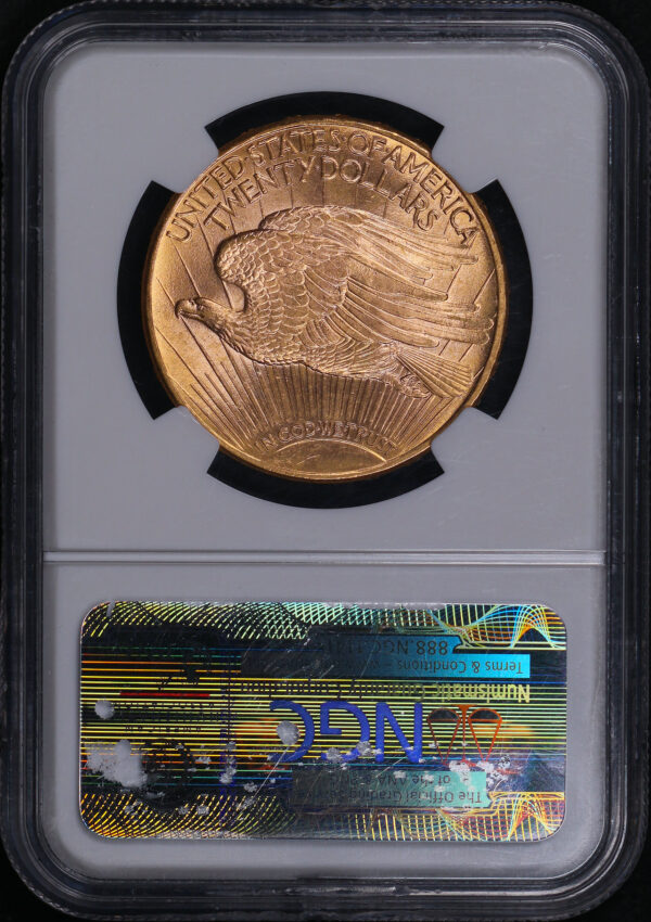 Reverse of this 1914-D St. Gaudens $20 NGC MS-63