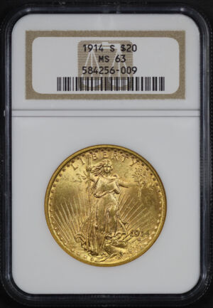 Obverse of this 1914-S St. Gaudens $20 NGC MS-63