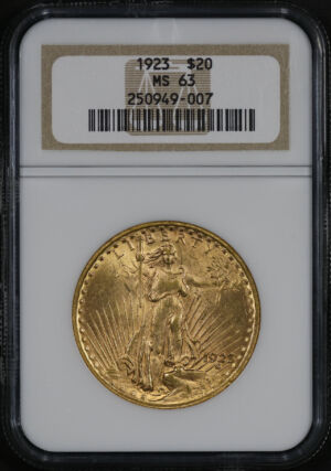 Obverse of this 1923 St. Gaudens $20 NGC MS-63