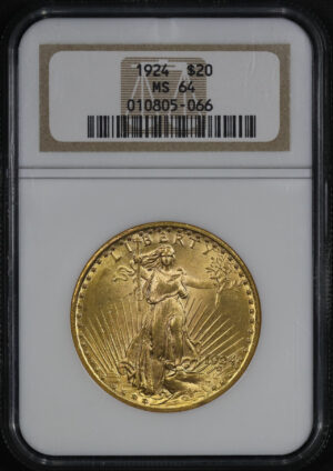 Obverse of this 1924 St. Gaudens $20 NGC MS-64