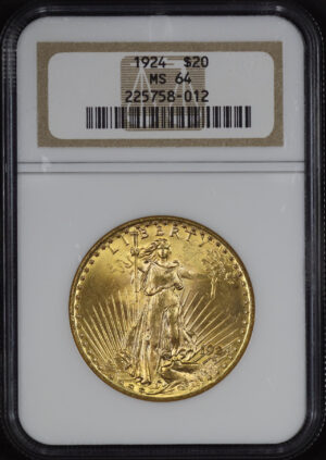 Obverse of this 1924 St. Gaudens $20 NGC MS-64