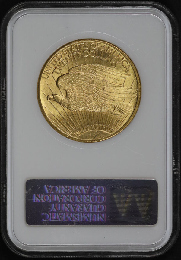 Reverse of this 1924 St. Gaudens $20 NGC MS-64 Old Fatty Holder