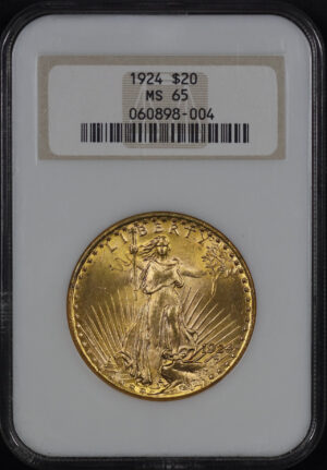 Obverse of this 1924 St. Gaudens $20 NGC MS-65 Old Fatty Holder