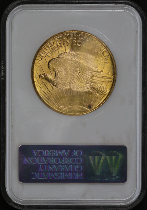 Reverse of this 1924 St. Gaudens $20 NGC MS-65 Old Fatty Holder