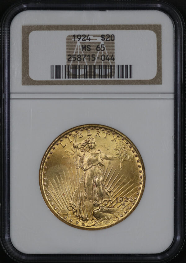 Obverse of this 1924 St. Gaudens $20 NGC MS-65