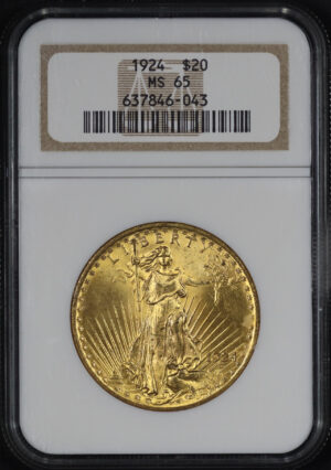 Obverse of this 1924 St. Gaudens $20 NGC MS-65