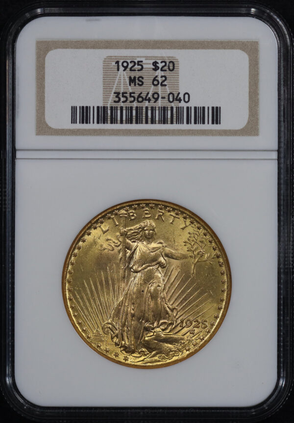 Obverse of this 1925 St. Gaudens $20 NGC MS-62