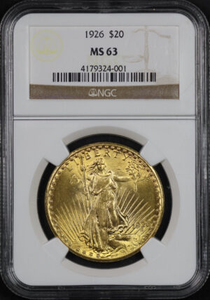 Obverse of this 1926 St. Gaudens $20 NGC MS-63