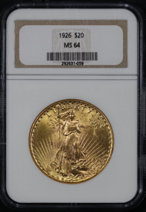 Obverse of this 1926 St. Gaudens $20 NGC MS-64