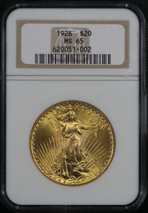 Obverse of this 1926 St. Gaudens $20 NGC MS-65
