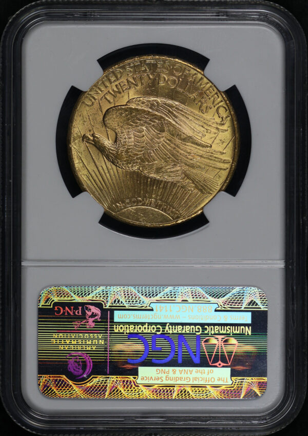 Reverse of this 1927 St. Gaudens $20 NGC MS-62 Samaszko’s Carson City Gold Hoard
