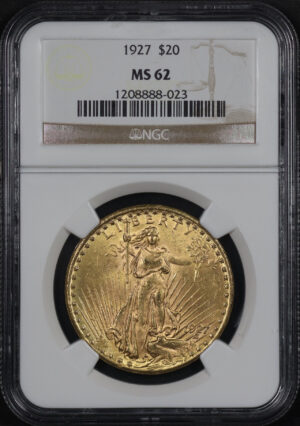 Obverse of this 1927 St. Gaudens $20 NGC MS-62