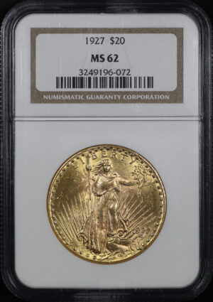 Obverse of this 1927 St. Gaudens $20 NGC MS-62
