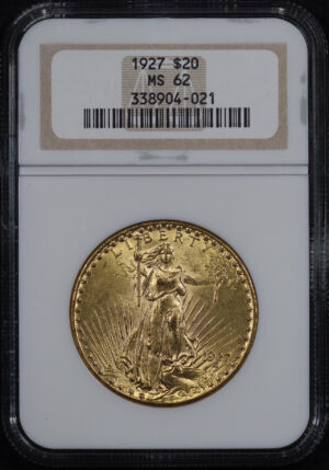 Obverse of this 1927 St. Gaudens $20 NGC MS-62