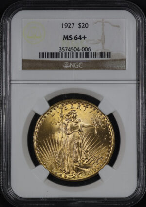 Obverse of this 1927 St. Gaudens $20 NGC MS-64+