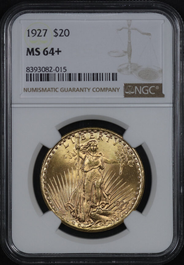 Obverse of this 1927 St. Gaudens $20 NGC MS-64+