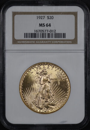 Obverse of this 1927 St. Gaudens $20 NGC MS-64